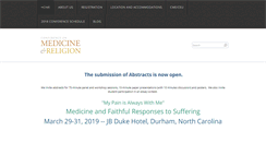 Desktop Screenshot of medicineandreligion.com